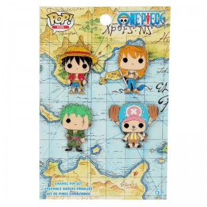 Funko One Piece + One Piece Straw Hat Crew 4-Pack Pin Set | DE4816780