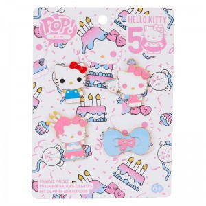 Funko Sanrio + Hello Kitty in Cake (50th Anniverary) 4-Pack Pin Set | DE4816782