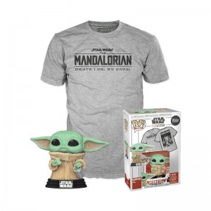 Funko Star Wars + Pop! & Tee The Mandalorian Grogu with Cookies (Flocked) | DE4816582