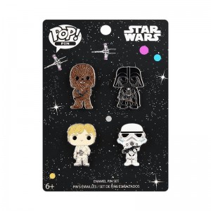 Funko Star Wars + Star Wars 4-Pack Pin Set | DE4816826